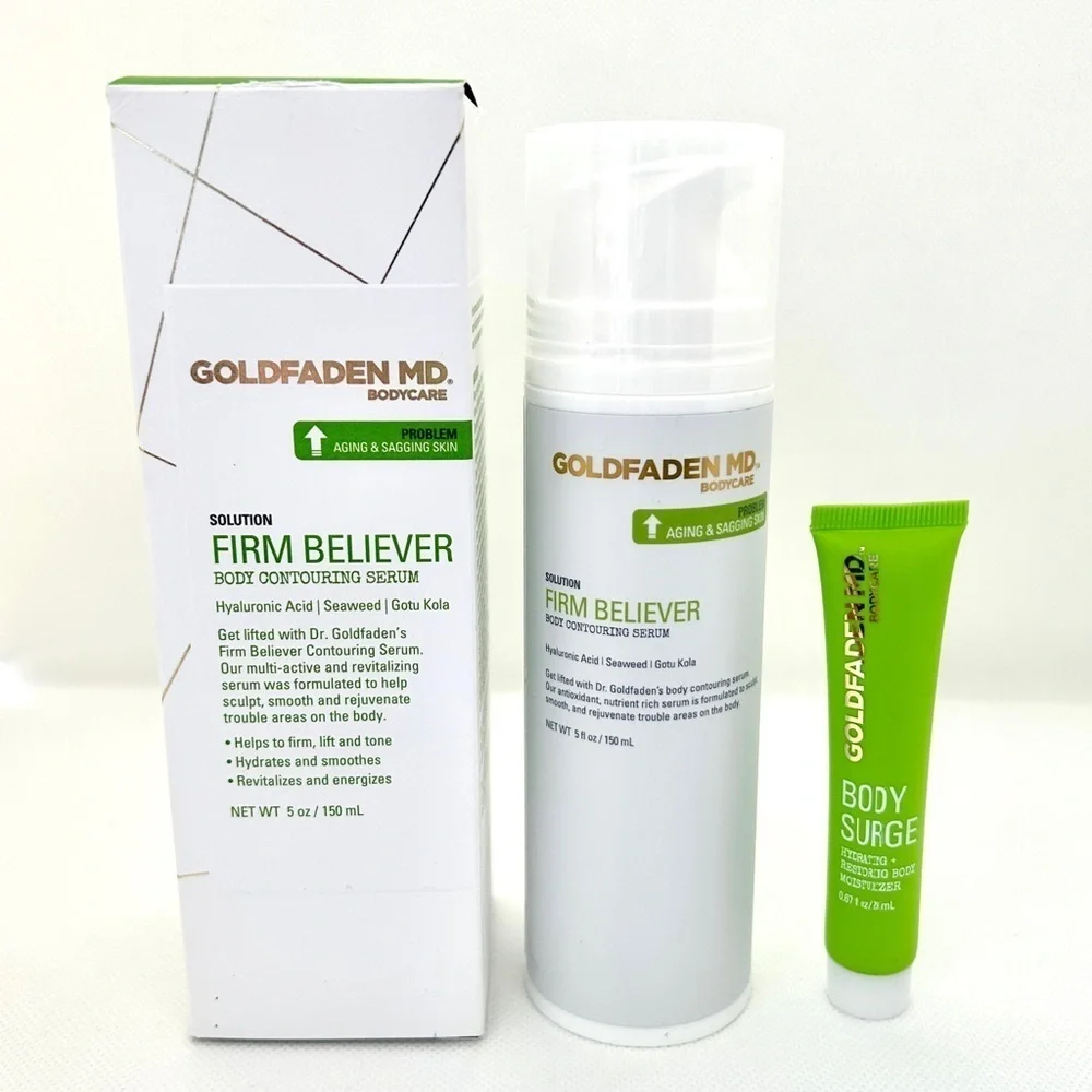 Goldfaden MD Firm Believer Body Contouring Serum and Body Surge Moisturizer